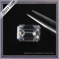 1,5 quilates 7.5X5.5mm maravilhoso esmeralda Cut F cor branca Moissanite pedras